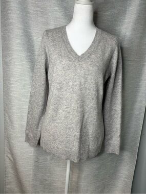 Charter Club Heather Gray V-Neck Sweater